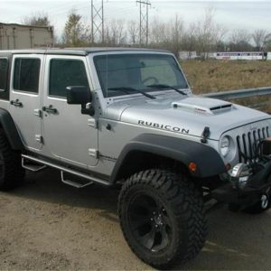 N-Fab Nerf Step 07-17 Jeep Wrangler JK 4 Door All - Tex. Black - W2W - 3in