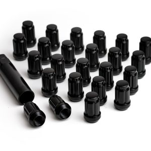 ICON Alloys Lug Nut Kit Black - 12×1.5 - 24 Lug Nuts w/ Key