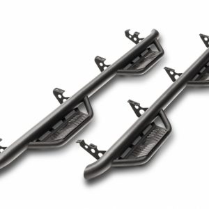 N-Fab Podium LG 15.5-19 Dodge RAM 1500 Crew Cab 6.4ft Bed - Bed Access - Tex. Black - 3in